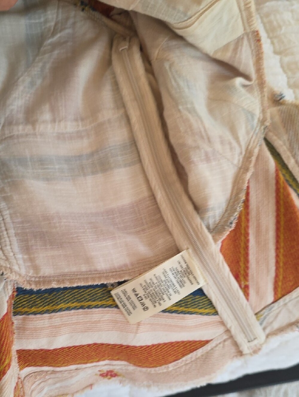 Pilcro Peach-Striped Floral Peplum Blouse - Picture 11 of 13